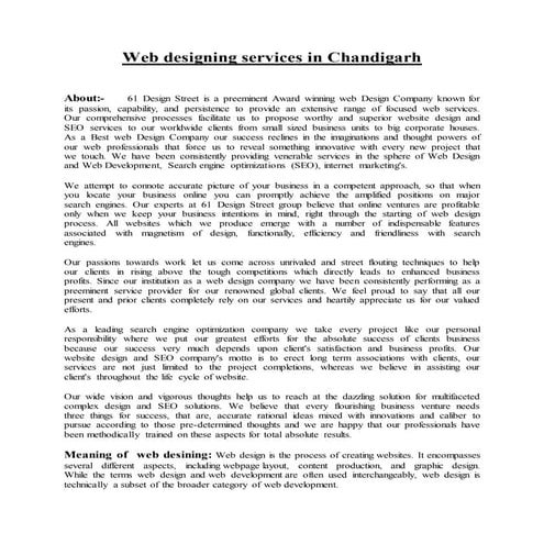 Web designing services in chandigar1
