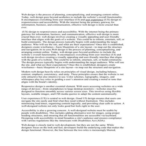 Web design is the process of planning.docx