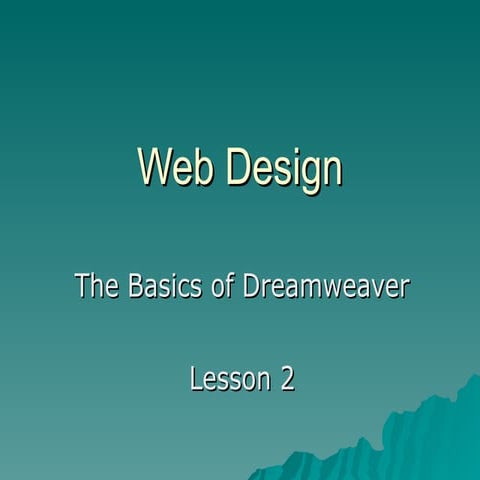 Web Design Lesson 2
