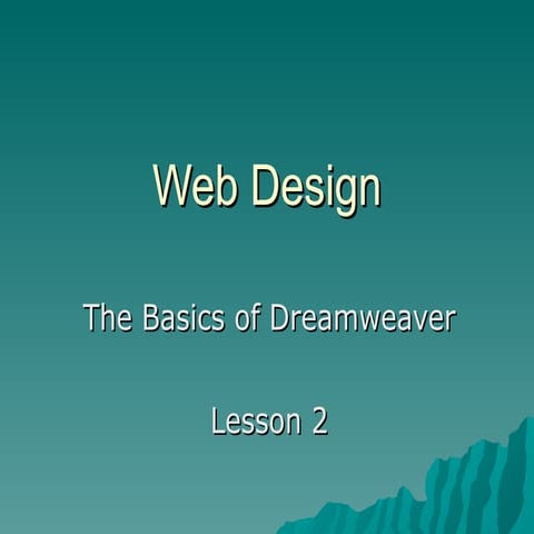 Web design - Lesson 2