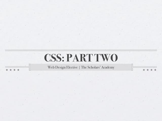 Web Design, Lesson Plan: Classes and IDs