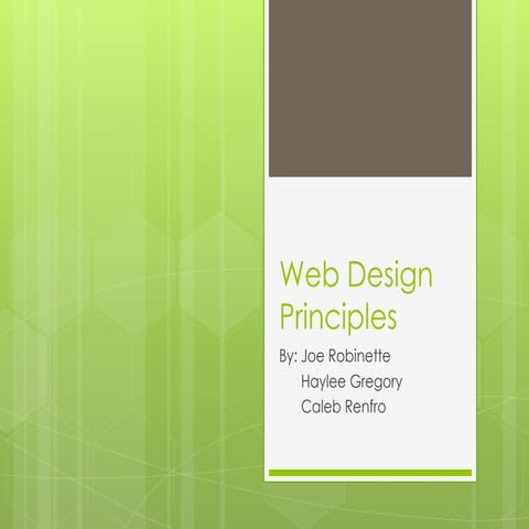 Web design principles