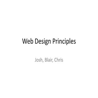 Example Web Design Principles