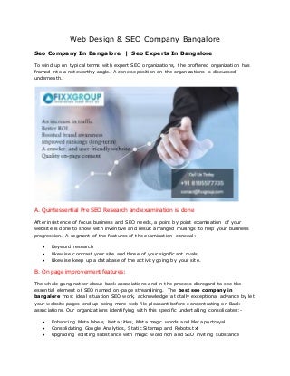 Web design &amp; seo company bangalore