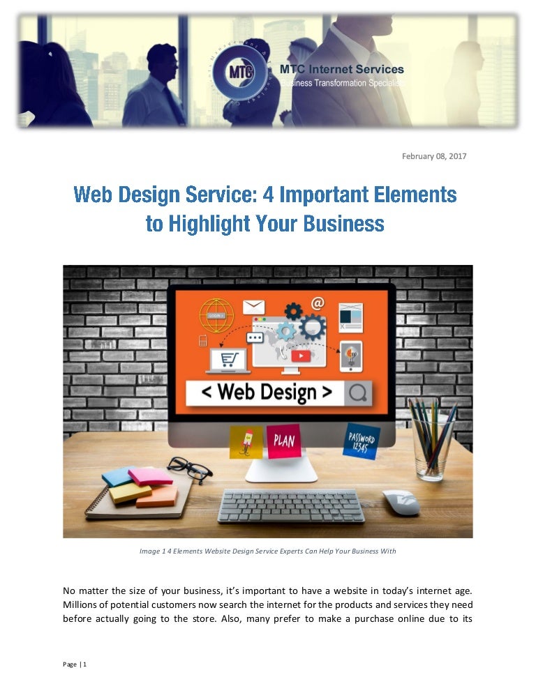  Design Service 4 Important Elements to Highlight Your Business