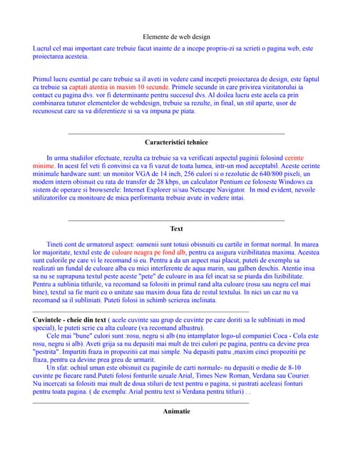 Web design si programare web