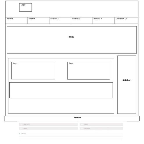Web design sketch