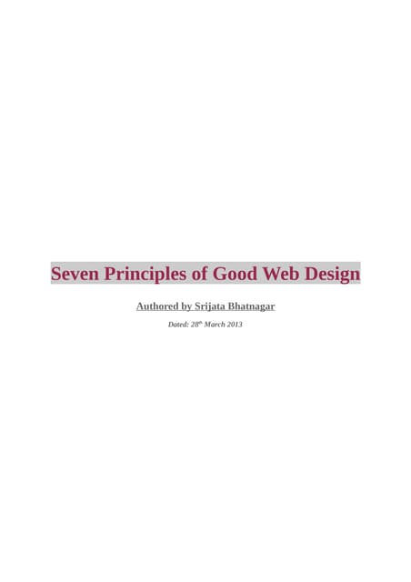 Web design standard document final