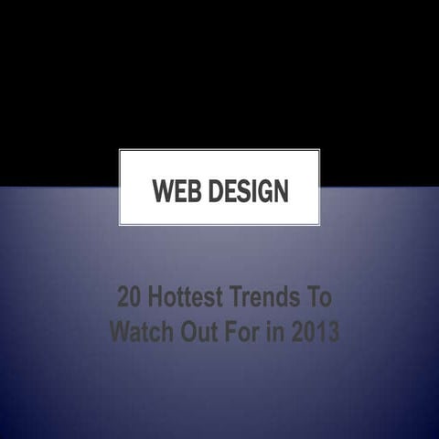 Web design trends 2013