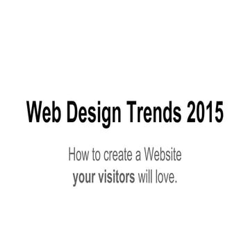 Web design trends 2015