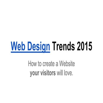 Web design trends 2015