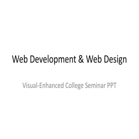 Web_development and web_design Power point presentation | PPTX