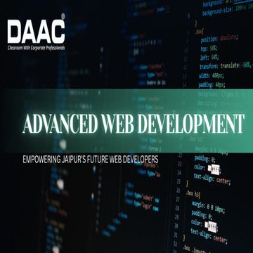 Web Development Course in Jaipur | Learn Full Stack Development | PDF