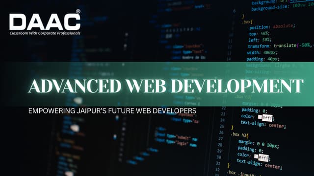 Web Development Course in Jaipur | Learn Full Stack Development