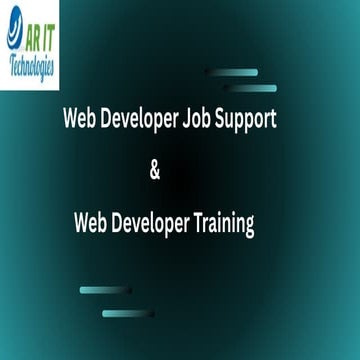 Web Developer Job Support at ARIT Technologies | PDF