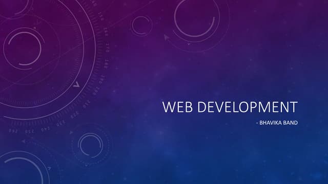 Web development