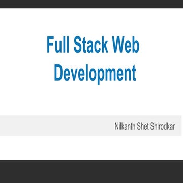 web development full stack | PPT