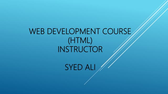 Web development (html)