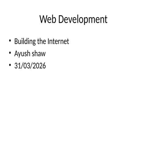 Comprehensive Guide to Web Development: Building the Internet Step-by ...