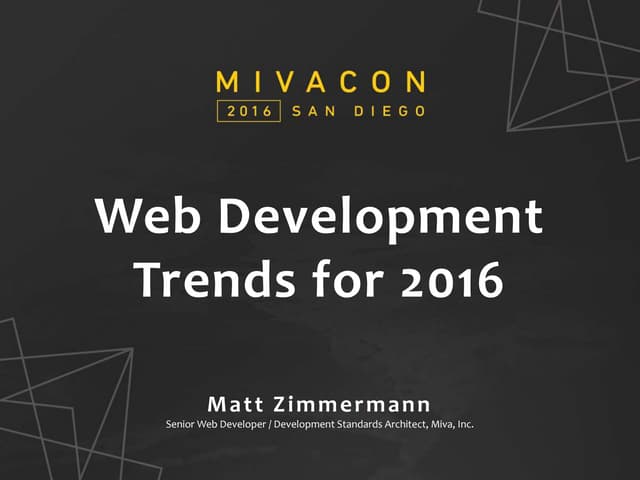 Web Development Trends 2016