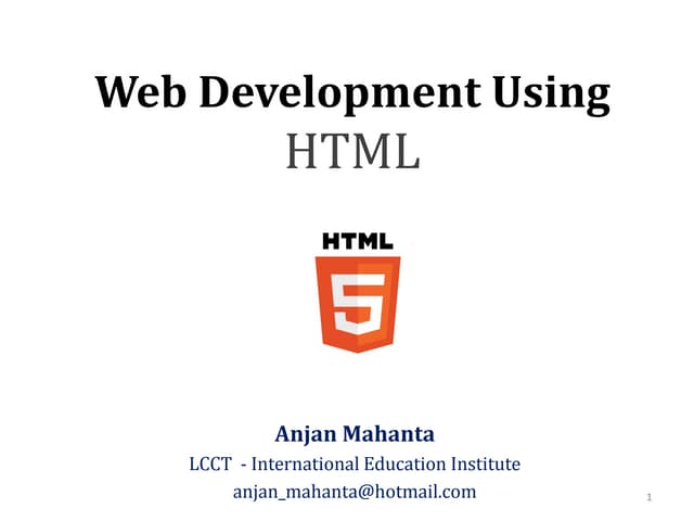 Web development using html 5