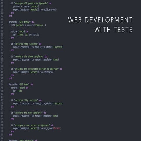 Web development with tests