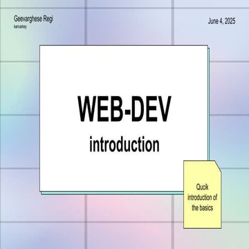 Introduction to web development | MERN Stack