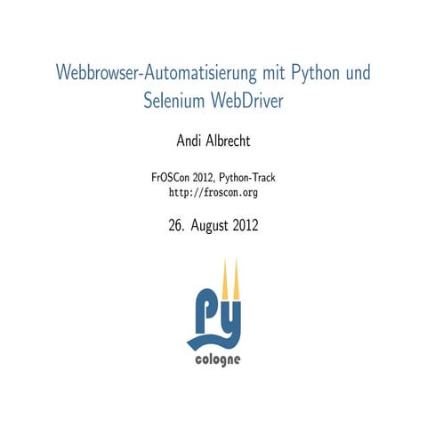 Webbrowser-Automatisierung mit Python und Selenium WebDriver