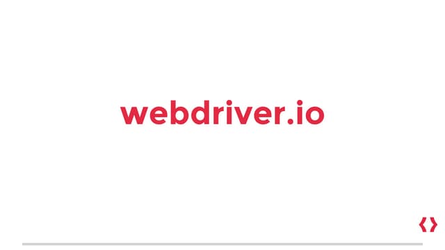 Webdriver.io 