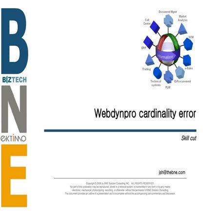 Webdynpro Cardinality error | PPT