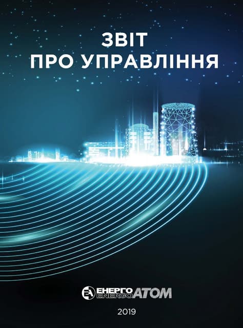 Звіт про управління ДП «НАЕК «Енергоатом» за 2019 рік
