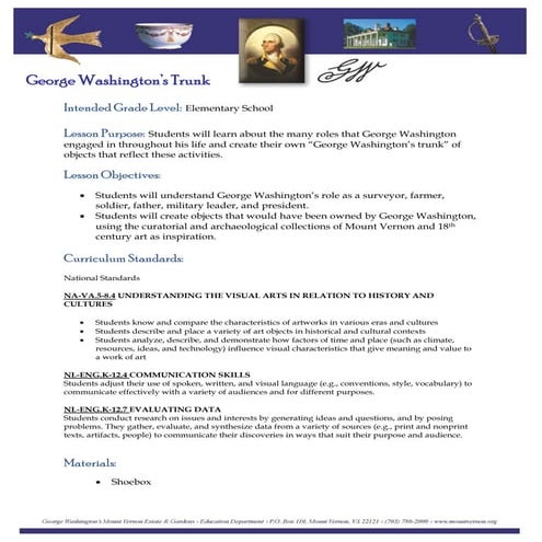 George Washington's Trunk