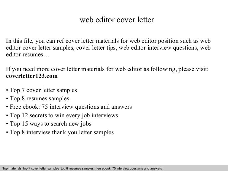 editor cover letters