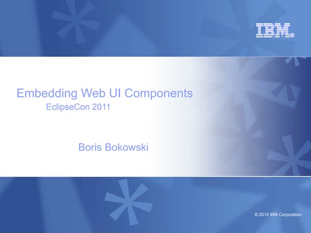 Embedding Web UIs in your Eclipse application