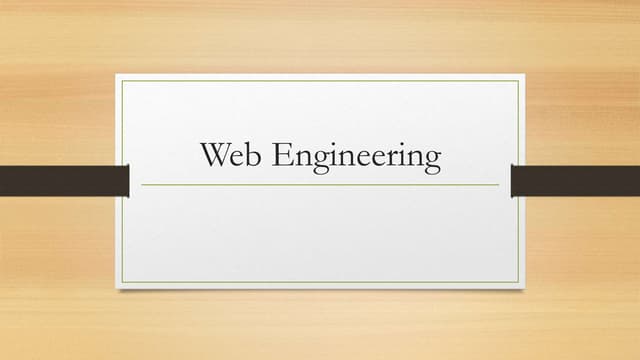 Web engineering
