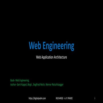 Web engineering- Web Application Architecture | PDF