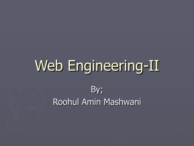 Web engineering 2(lect 2)