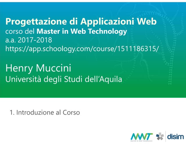 Web Engineering L1: introduction to Web Engineering (1/8)