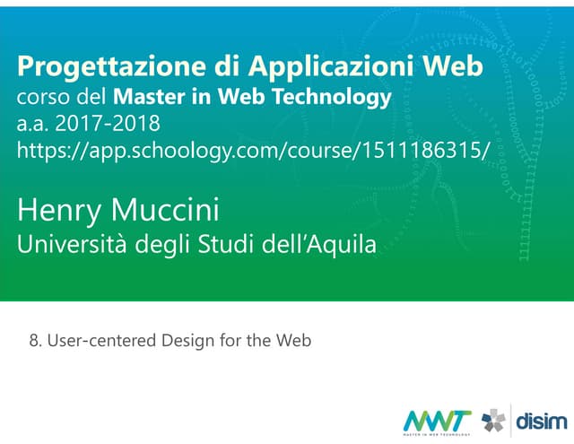 Web Engineering L8: User-centered Design (8/8)
