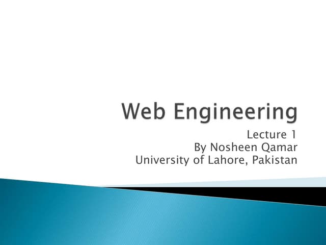 Need for Web Engineering