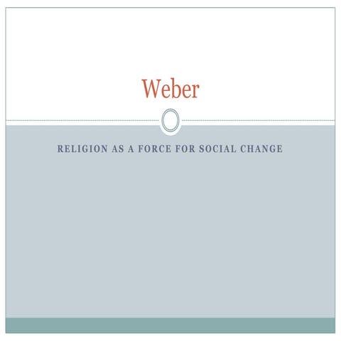 Weber religion