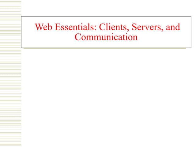 WebEssentials_technologies Html5 css ppt