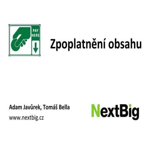 Proč zpoplatnit obsah na internetu a jak?