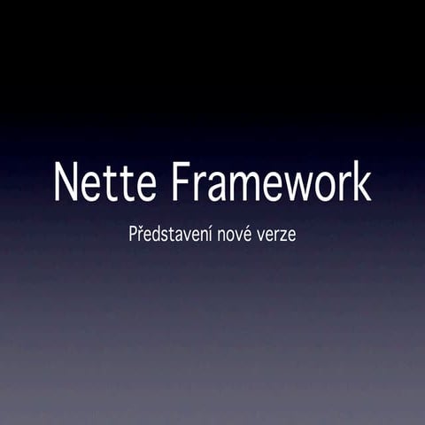 Nette Framework 2 at WebExpo 2010