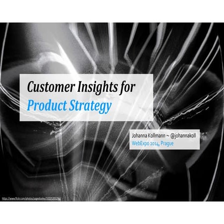  Customer insights for product strategy