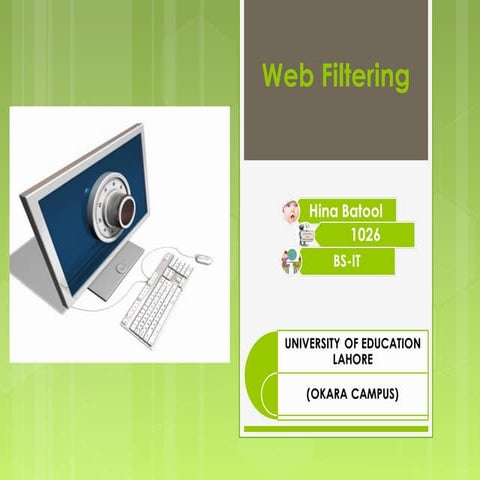 Web Contents filtering through software