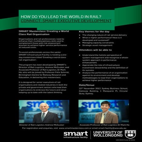 SMART Masterclass: Creating a World Class Rail Organisation