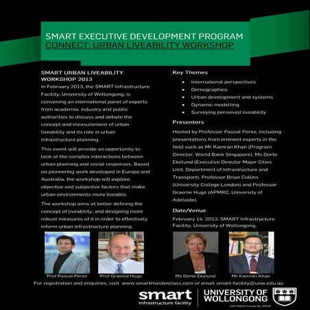 SMART Executive Development: Urban Liveability Workshop
