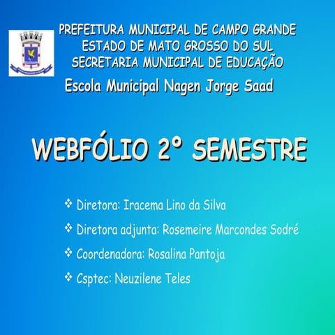 Webfolio 2º semestre sala de informática 1