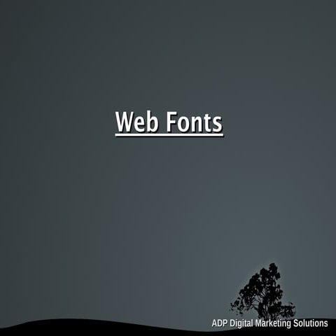 Web fonts